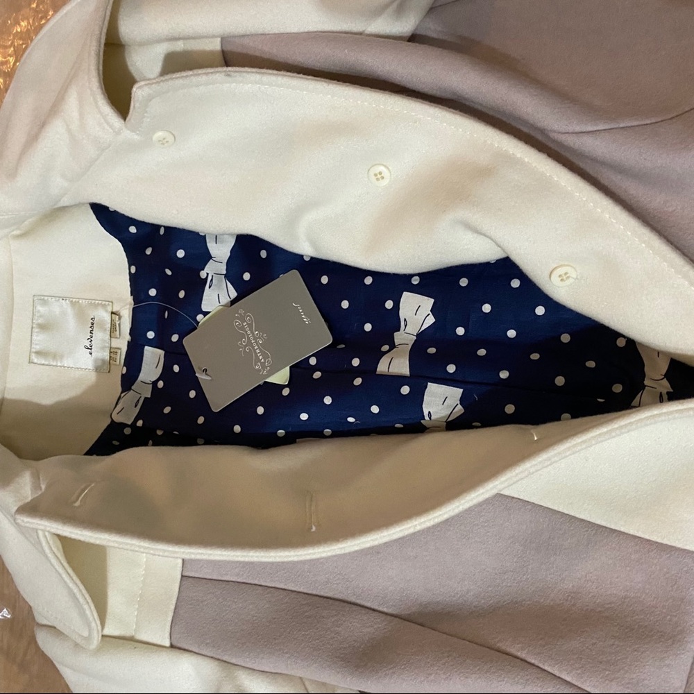 NWT Elevenses White Wool Coat Anthropologie 6 - Picture 8 of 8